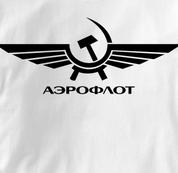 Aeroflot T Shirt Russian WHITE Airlines T Shirt Aviation T Shirt Soviet T Shirt Russian T Shirt